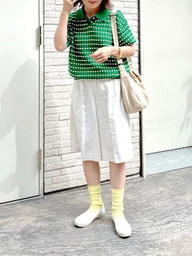 「AMBIDEX（アンビデックス）のアイテム（トップス）」を使った、𝚝𝚘𝚞.𝚊さん（レディース・152cm）の夏コーディネート