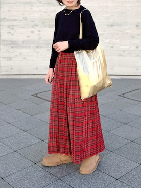 「アイテム（アクセサリー）」を使った、𝚝𝚘𝚞.𝚊さん（レディース・152cm）の冬コーディネート