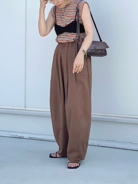 「アイテム（サンダル）」を使った、𝚝𝚘𝚞.𝚊さん（レディース・152cm）の秋コーディネート