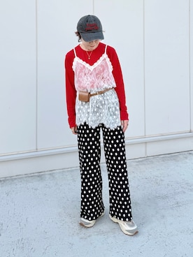 「YENNA（イェンナ）のアイテム」を使った、𝚝𝚘𝚞.𝚊さん（レディース・152cm）の秋コーディネート
