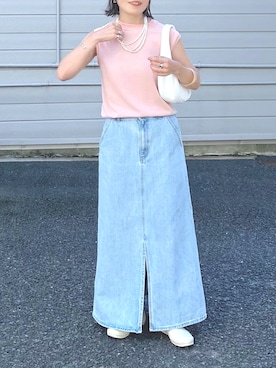 「RIGAaccessory（リガアクセサリー）のアイテム」を使った、𝚝𝚘𝚞.𝚊さん（レディース・152cm）の夏コーディネート