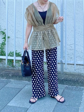 「アイテム（ブラジャー）」を使った、𝚝𝚘𝚞.𝚊さん（レディース・152cm）の夏コーディネート