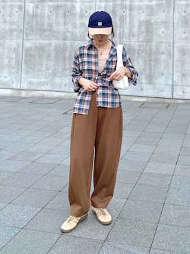 「アイテム（スウェットパンツ）」を使った、𝚝𝚘𝚞.𝚊さん（レディース・152cm）の秋コーディネート