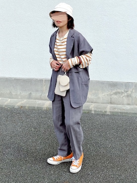 「select MOCA（セレクトモカ）のアイテム（その他アウター）」を使った、𝚝𝚘𝚞.𝚊さん（レディース・152cm）の秋コーディネート