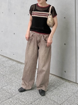 「KBF（ケイビーエフ）のアイテム」を使った、𝚝𝚘𝚞.𝚊さん（レディース・152cm）の夏コーディネート