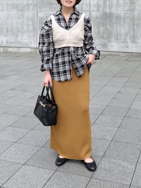 「GLOBAL WORK（グローバルワーク）のアイテム」を使った、𝚝𝚘𝚞.𝚊さん（レディース・152cm）の秋コーディネート