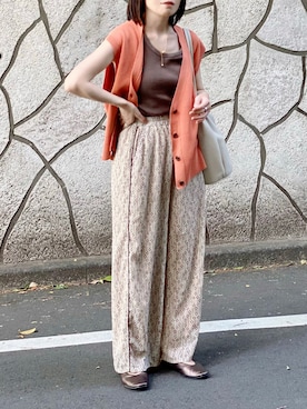 「スクエアトゥ」｜「アイテム（その他）」を使った、𝚝𝚘𝚞.𝚊さん（レディース・152cm）の春コーディネート
