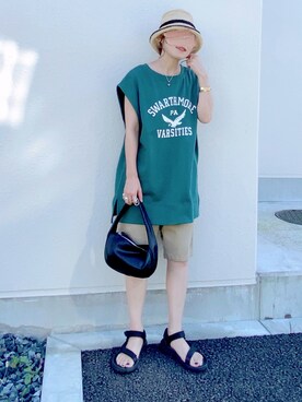 「CFT.（シフト）のアイテム（アクセサリー）」を使った、𝚝𝚘𝚞.𝚊さん（レディース・152cm）の夏コーディネート