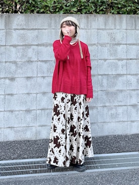 「KBF（ケイビーエフ）のアイテム」を使った、𝚝𝚘𝚞.𝚊さん（レディース・152cm）の冬コーディネート