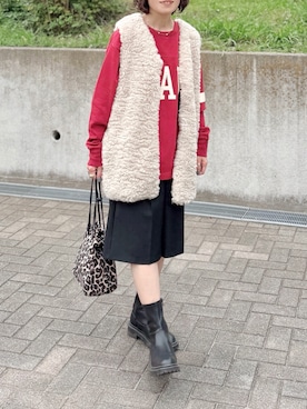 「アイテム（その他アウター）」を使った、𝚝𝚘𝚞.𝚊さん（レディース・152cm）の秋コーディネート