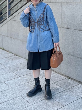 「アイテム（その他トップス）」を使った、𝚝𝚘𝚞.𝚊さん（レディース・152cm）の秋コーディネート