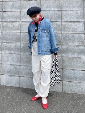 𝚝𝚘𝚞.𝚊さんの（GU | ジーユー）を使ったコーディネート