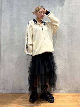 「アツいコーデ全部見せ」｜「アイテム（セットアップ）」を使った、はましおさん（レディース・158cm）の夏コーディネート