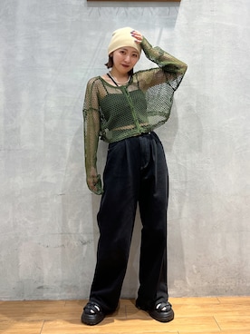 「PBLIM（ページボーイリム）のアイテム（サンダル）」を使った、はましおさん（レディース・158cm）の夏コーディネート