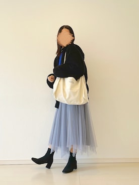「chocomee（チョコミー）のアイテム（バッグ）」を使った、yuri*さん（レディース・152cm）の冬コーディネート