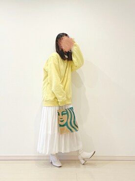 「chocomee（チョコミー）のアイテム（スカート）」を使った、yuri*さん（レディース・152cm）の冬コーディネート