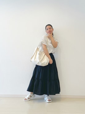 「chocomee（チョコミー）のアイテム（トップス）」を使った、yuri*さん（レディース・152cm）の夏コーディネート