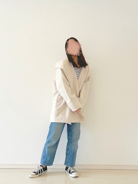 「chocomee（チョコミー）のアイテム（トップス）」を使った、yuri*さん（レディース・152cm）の春コーディネート