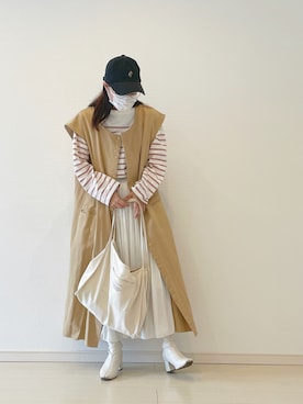 「chocomee（チョコミー）のアイテム（バッグ）」を使った、yuri*さん（レディース・152cm）の春コーディネート