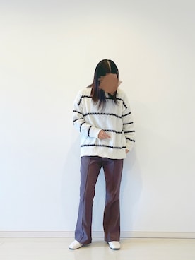 「chocomee（チョコミー）のアイテム（ニット/セーター）」を使った、yuri*さん（レディース・152cm）の冬コーディネート