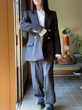 「JUNRED（ジュンレッド）のアイテム」を使った、真琴さん（レディース・151cm）の冬コーディネート