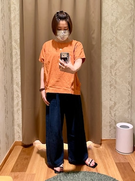 「SUN VALLEY（サンバレー）のアイテム（トップス）」を使った、真 花さん（レディース・151cm）の夏コーディネート