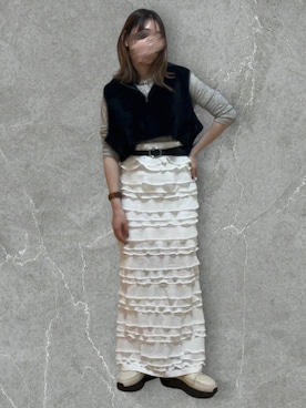 「アイテム（ベスト）」を使った、 のひまめ🫘さん（レディース・148cm・20代）の秋コーディネート