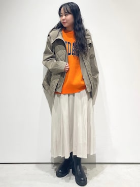 「OPAQUE.CLIP」｜「アイテム（ブルゾン）」を使った、OPAQUE.CLIPスタッフさん（レディース・158cm）の秋コーディネート