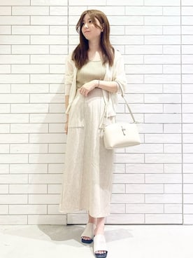OPAQUE.CLIPスタッフさん（レディース・160cm）の夏コーディネート