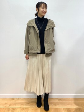 「OPAQUE.CLIP」｜「アイテム（ブルゾン）」を使った、OPAQUE.CLIPスタッフさん（レディース・158cm）の秋コーディネート