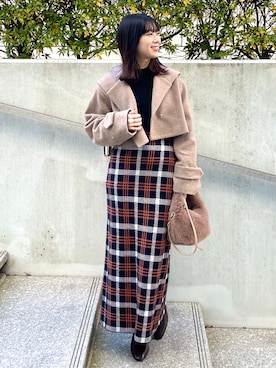 OPAQUE.CLIPスタッフさん（レディース・158cm）の冬コーディネート