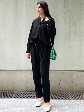 「オペークドットクリップ」｜OPAQUE.CLIPスタッフさん（レディース・158cm）の秋コーディネート