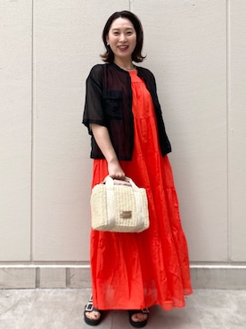 OPAQUE.CLIPスタッフさん（レディース・155cm）の夏コーディネート