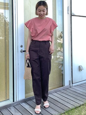 OPAQUE.CLIPスタッフさん（レディース・158cm）の夏コーディネート