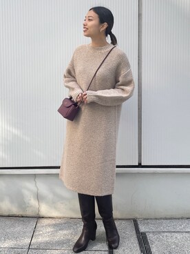 OPAQUE.CLIPスタッフさん(レディース・158cm)の冬コーディネート