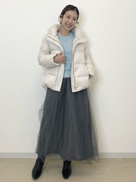 「オペークドットクリップ」｜「アイテム（ブーツ）」を使った、OPAQUE.CLIPスタッフさん（レディース・157cm）の冬コーディネート