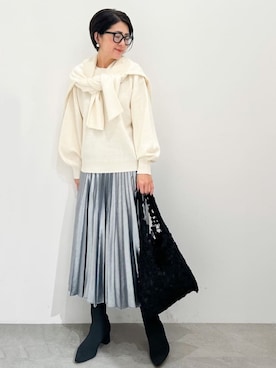 OPAQUE.CLIPスタッフさん（レディース・161cm）の冬コーディネート