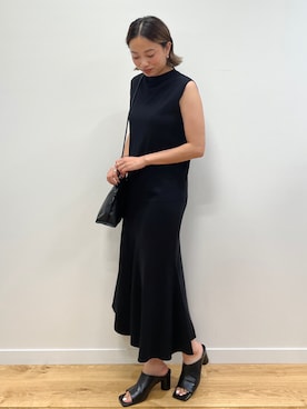 「オペークドットクリップ」｜OPAQUE.CLIPスタッフさん（レディース・158cm）の夏コーディネート