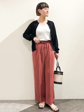 OPAQUE.CLIPスタッフさん（レディース・156cm）の夏コーディネート