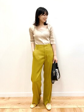 「オペークドットクリップ」｜OPAQUE.CLIPスタッフさん（レディース・158cm）の夏コーディネート