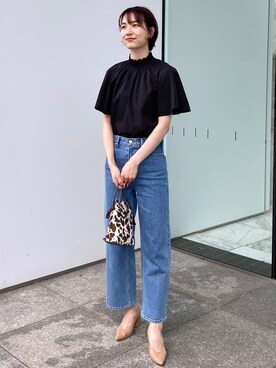 「オペークドットクリップ」｜OPAQUE.CLIPスタッフさん（レディース・158cm）の夏コーディネート