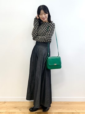 「オペークドットクリップ」｜OPAQUE.CLIPスタッフさん（レディース・158cm）の夏コーディネート