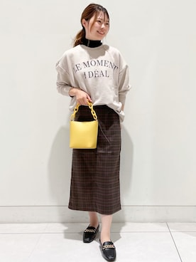 「オペークドットクリップ」｜OPAQUE.CLIPスタッフさん（レディース・158cm）の秋コーディネート