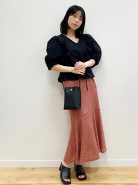 OPAQUE.CLIPスタッフさん（レディース・158cm）の夏コーディネート