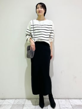 OPAQUE.CLIPスタッフさん（レディース・158cm）の冬コーディネート