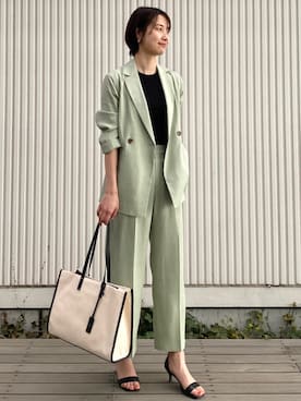 OPAQUE.CLIPスタッフさん（レディース・158cm）の春コーディネート