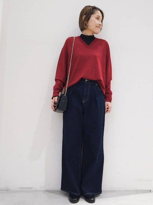 セール】シアーレースハイネックトップス【洗濯機洗い可】（Tシャツ