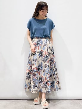 OPAQUE.CLIPスタッフさん（レディース・158cm）の夏コーディネート