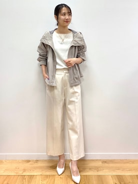 「OPAQUE.CLIP」｜「アイテム（ブルゾン）」を使った、OPAQUE.CLIPスタッフさん（レディース・158cm）の秋コーディネート