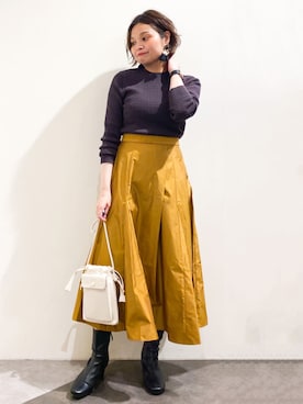 「オペークドットクリップ」｜OPAQUE.CLIPスタッフさん（レディース・158cm）の秋コーディネート